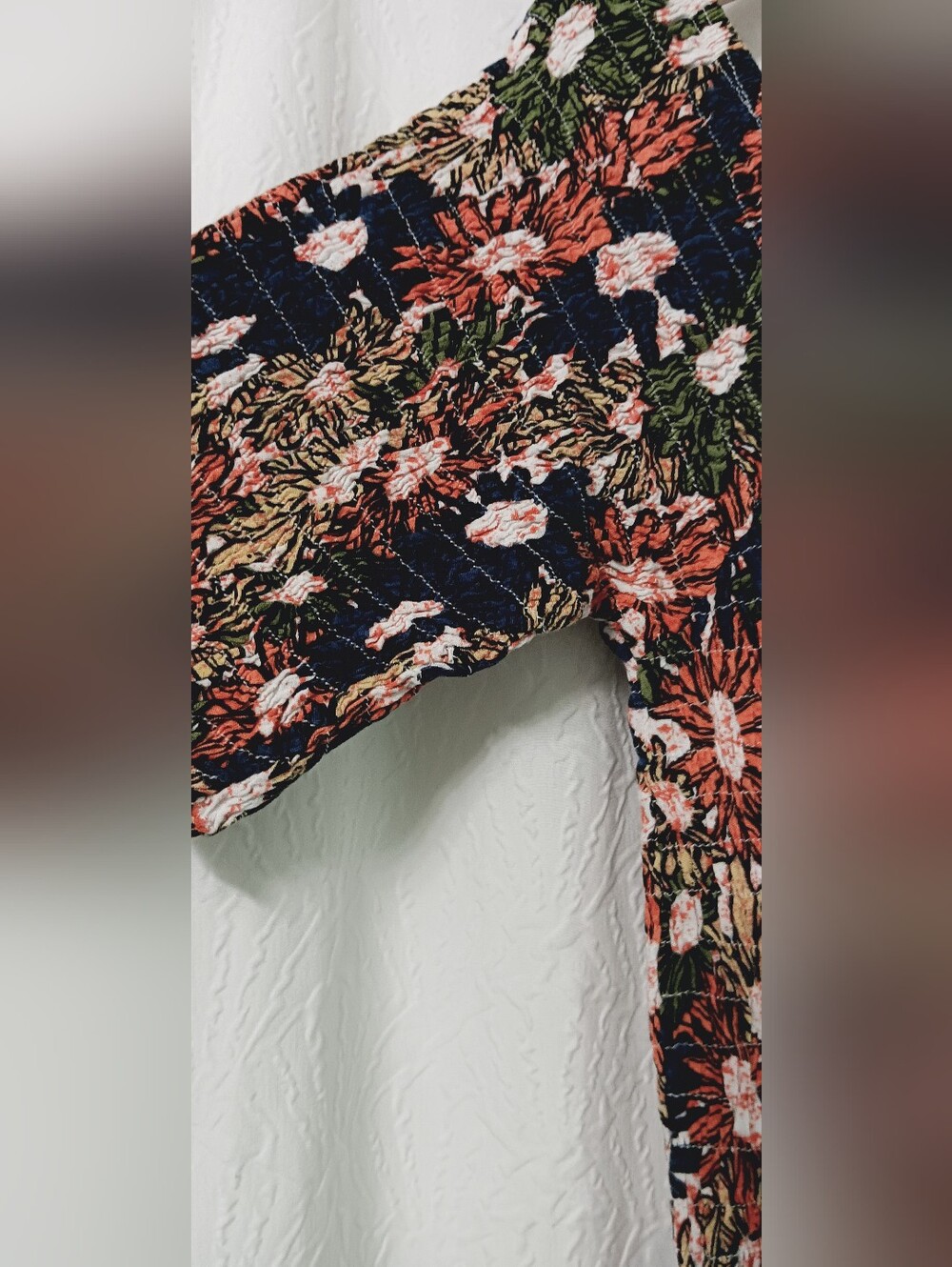 NATURAL LIFE Navy Maxi Dress with Orange Floral Print Size M - Picture 5 of 9